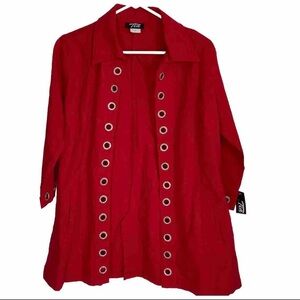 NWT Tia Red Coat Size Small